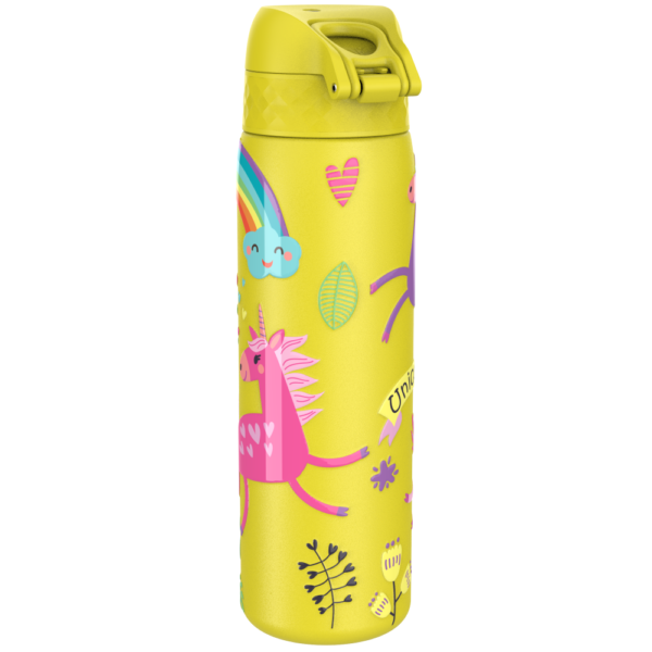 Butelka ION8 Single Wall I8SS600PYUNIC Unicorns (Yellow)