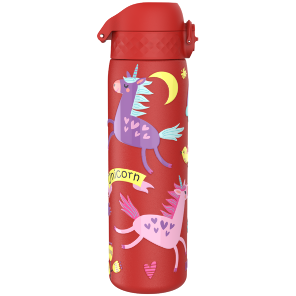 Butelka ION8 Single Wall I8SS600PRUNIC Unicorns (Red)